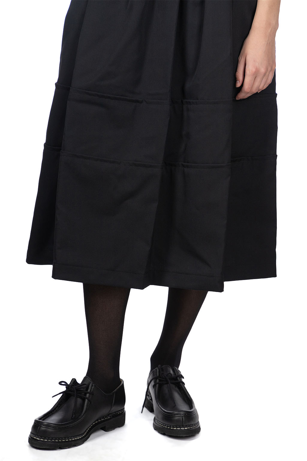 Comme Des Garcons TAO - Wool Gabardine Overdyed Skirt - Black